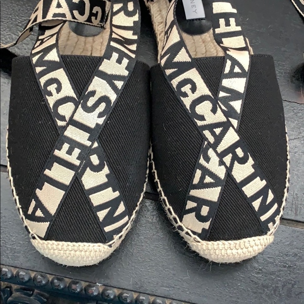 NWT Stella McCartney flat espadrilles logo ribbon - Picture 4 of 16